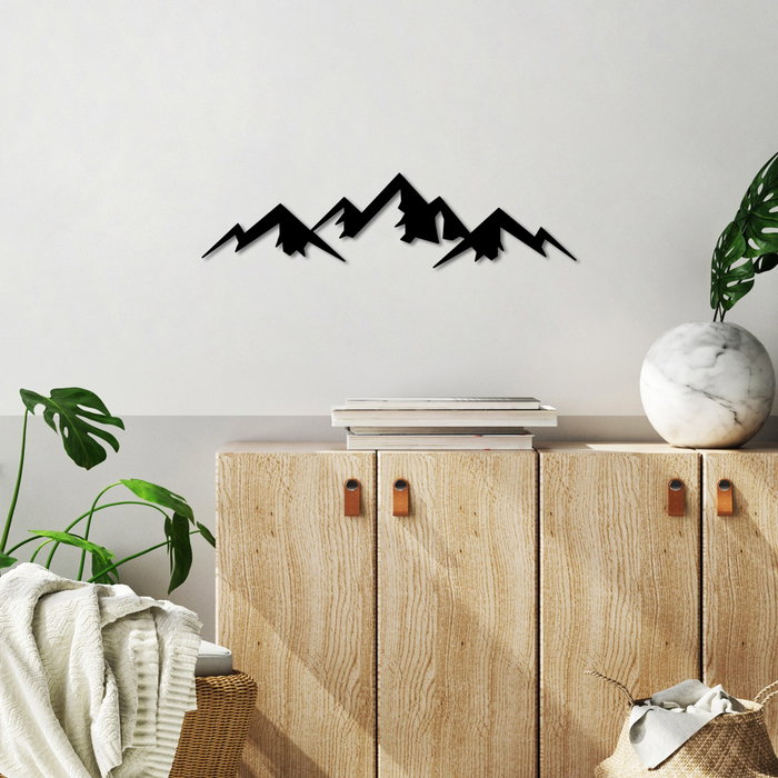 Wallity Mountain - 7 Escultura de Pared de Metal Negra Wallity Mountain - 7 Escultura de Pared de Metal Negra